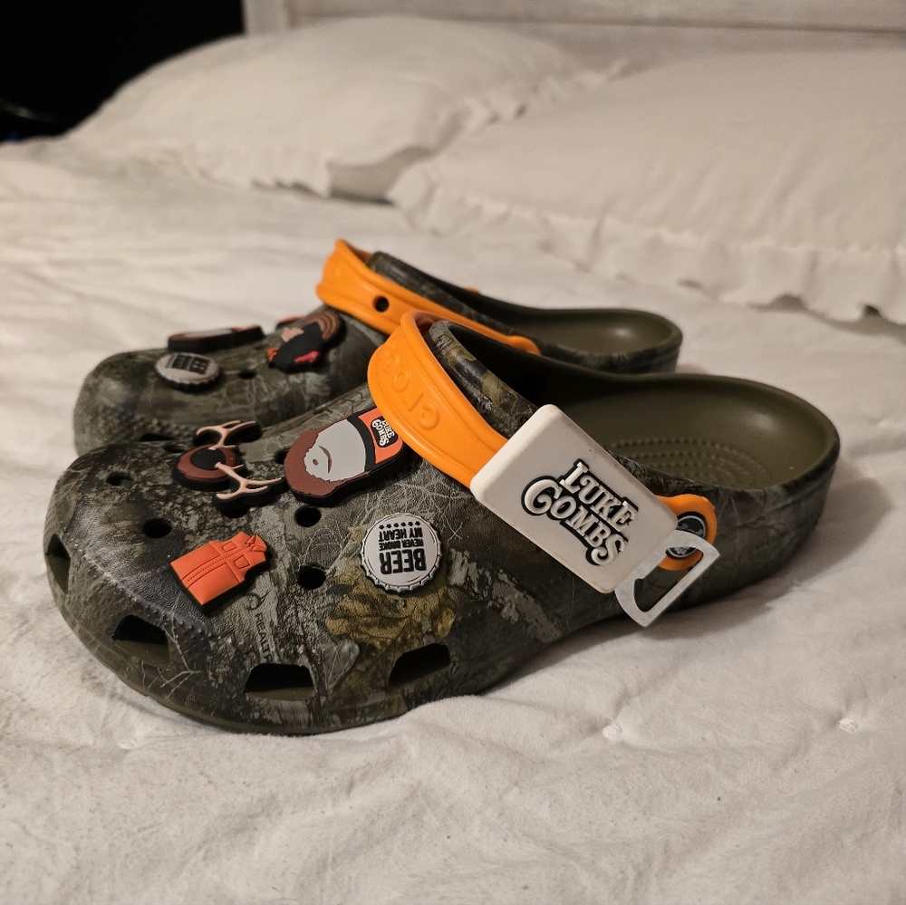 Rare Luke Combs Camo Crocs